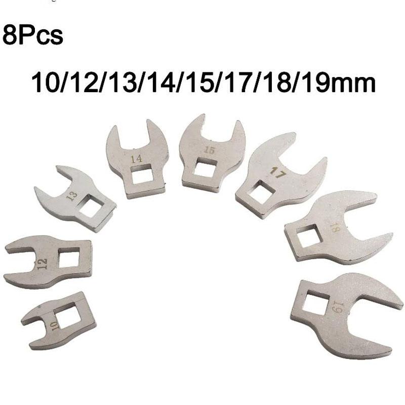 

8 шт. торцевой гаечный ключ с приводом 3/8 дюйма, 10–19 мм, метрический, открытый гаечный ключ, метрический подвижный открытый храповый гаечный ключ Pack of 1