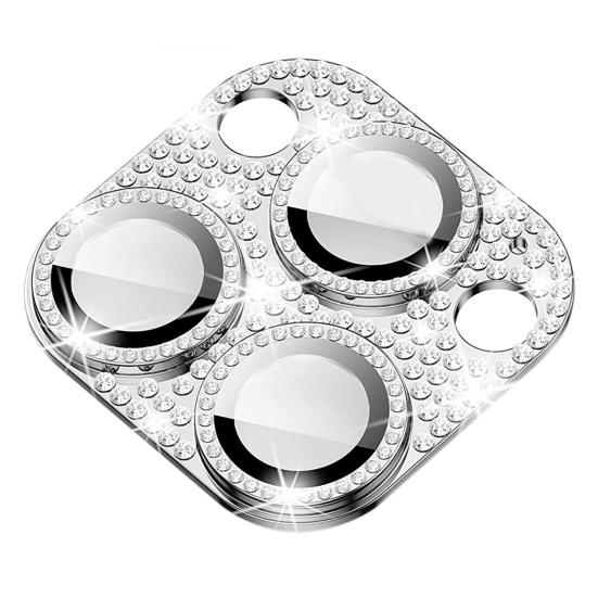 Phone Lens Film Non-slip Full Coverage Hard Compact Sparkling Rhinestone Glass Protective Cover