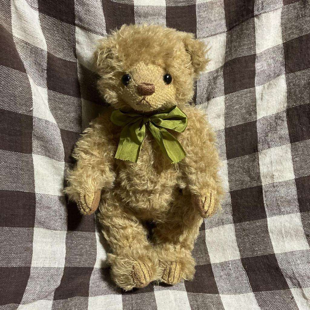 [USED] Small Wood Wool Teddy Bear