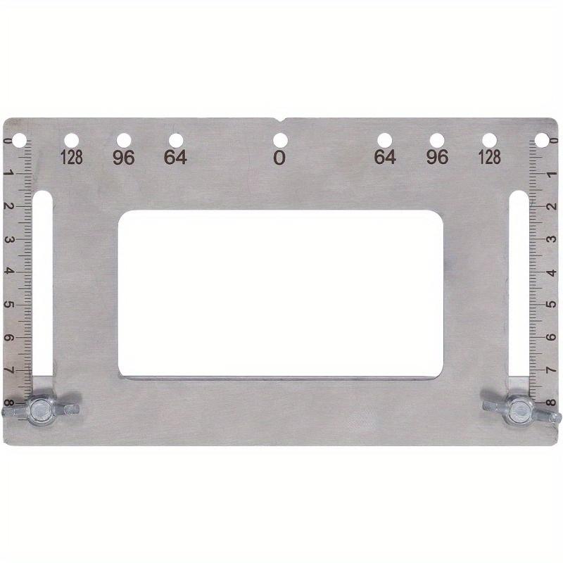 Hole Punch Locator, Stainless Steel Silver Handle Punching Positioner Accurate Scale for Woodworking