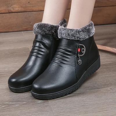 Winter Mama Baumwollstiefel Ankunft Damen Warme Plüschschuhe Kurze Stiefel Damen Gemütliche Plüschschuhe Schwarz Damen Stiefeletten 2024