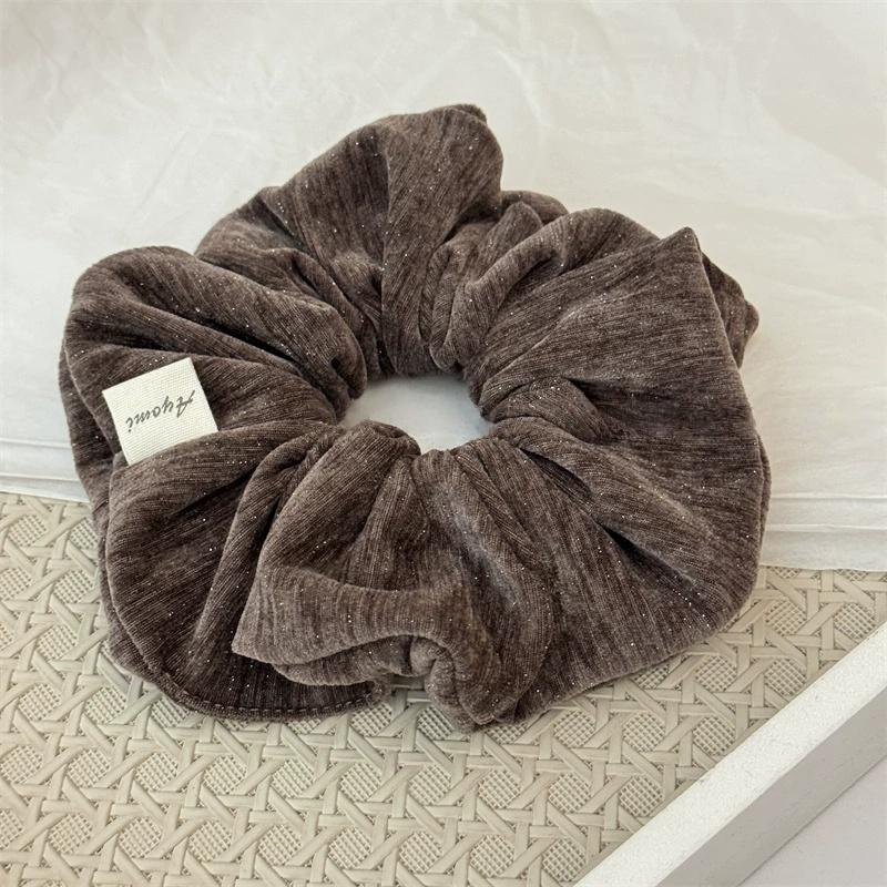 

Двусторонняя повязка на голову из снежного бархата с серебряной нитью, Изысканная блестящая нить для волос высокого класса, Элегантный многофункциональный аксессуар для волос