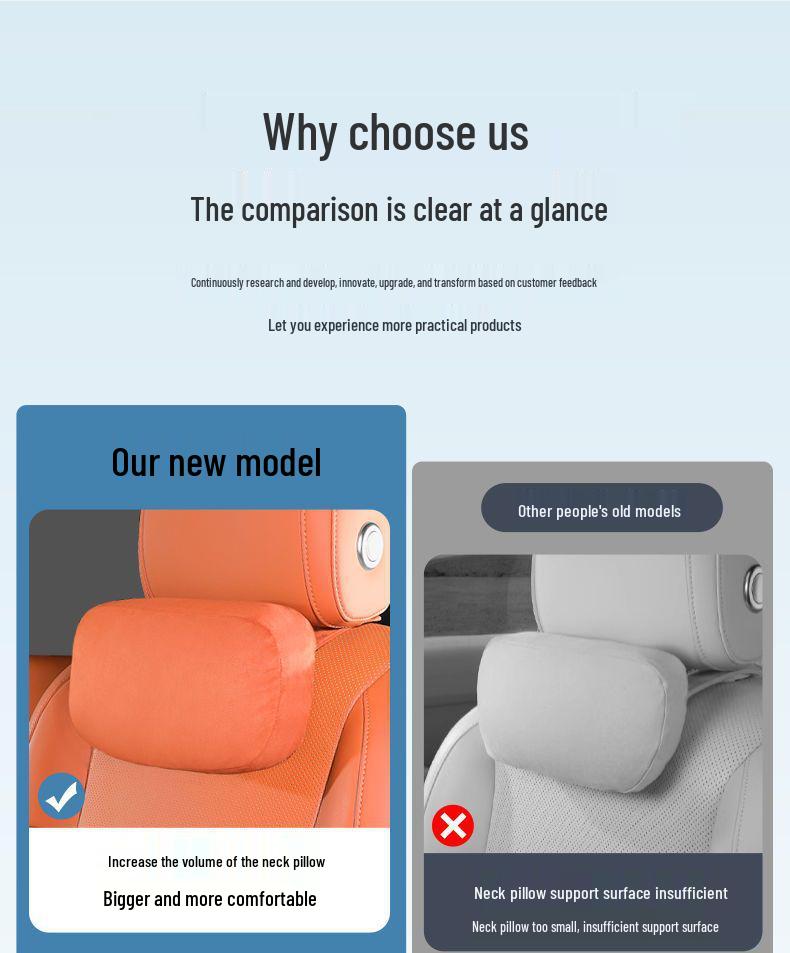 Car Comfort Headrest: Soft Neck Support Pillow for Ideal L9/L8/L7/L6/MEGA/ONE