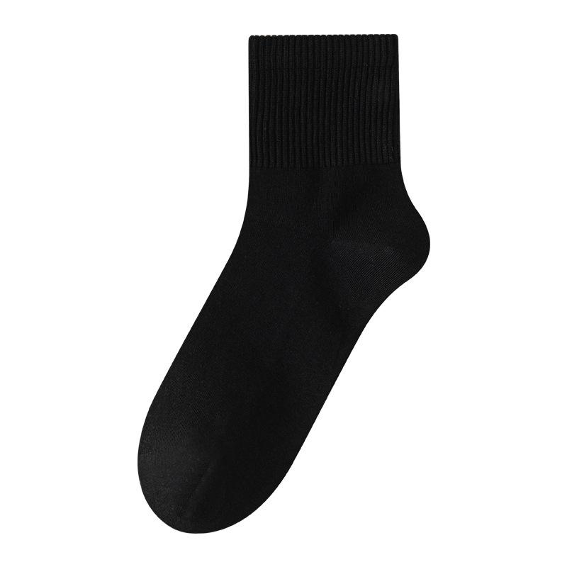 Men's Mid-calf Socks for Autumn and Winter, Pure Cotton Sweat-absorbing and Deodorizing Sports Socks, Antibacterial Long Calf Socks for Winter