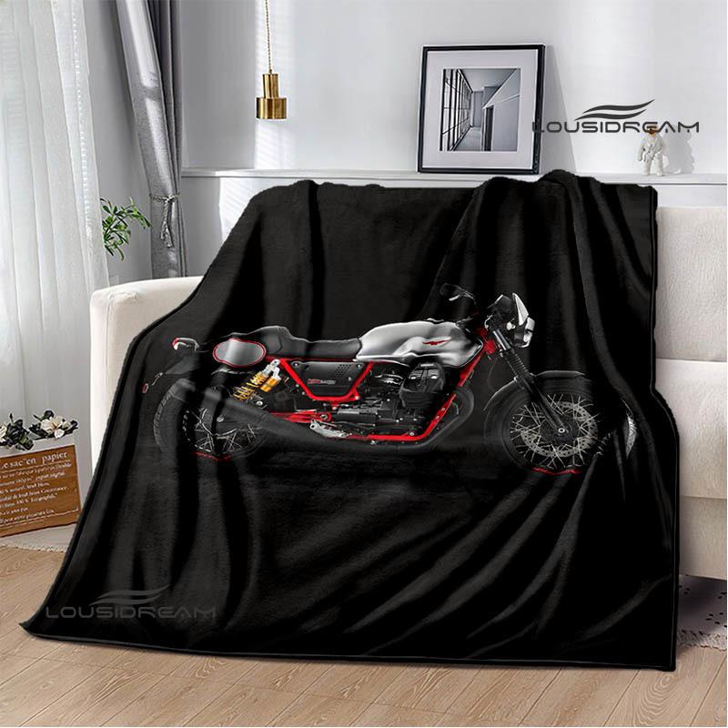 3D Guzzi Motorcycle Logo Printed Blankets Fashion Warm Blanket Soft And Comfortable Blanket Home Travel Blanket Birthday Gift