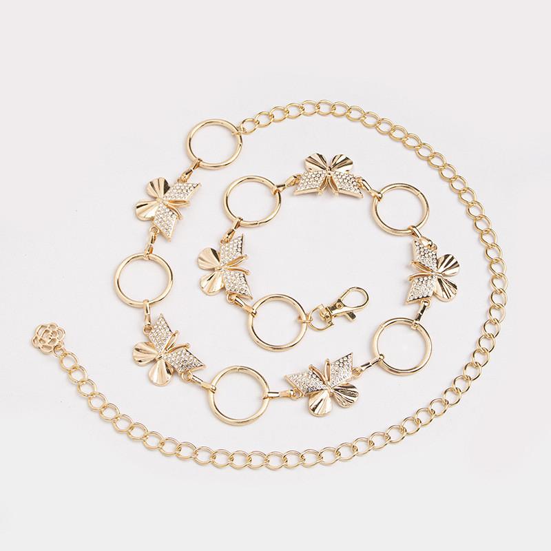 Water Butterfly Diamond Waist Chain For Women With Chic Style And Adjustable Fit