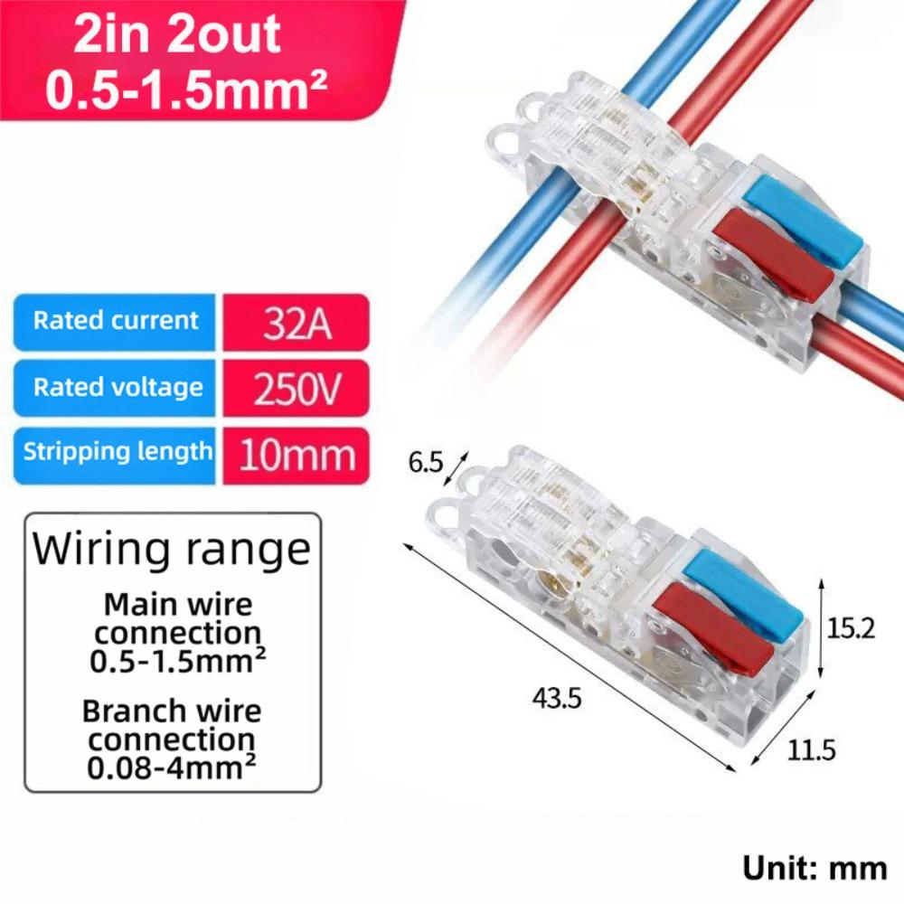 New Mini Quick Terminal Block T type Universal Fast Connector Wiring Connector Electrical