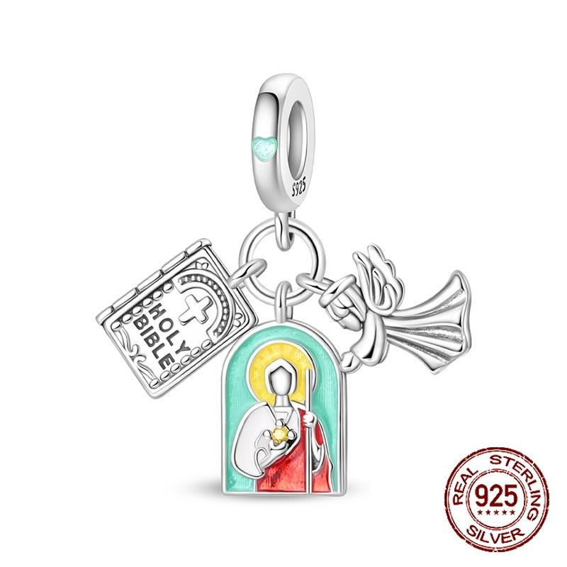 

Copper Jesus Redeems Redemption Charms Bible Angel Pendants Fits Genuine Charms Bracelets Women DoItYourself Jewellery Gifts