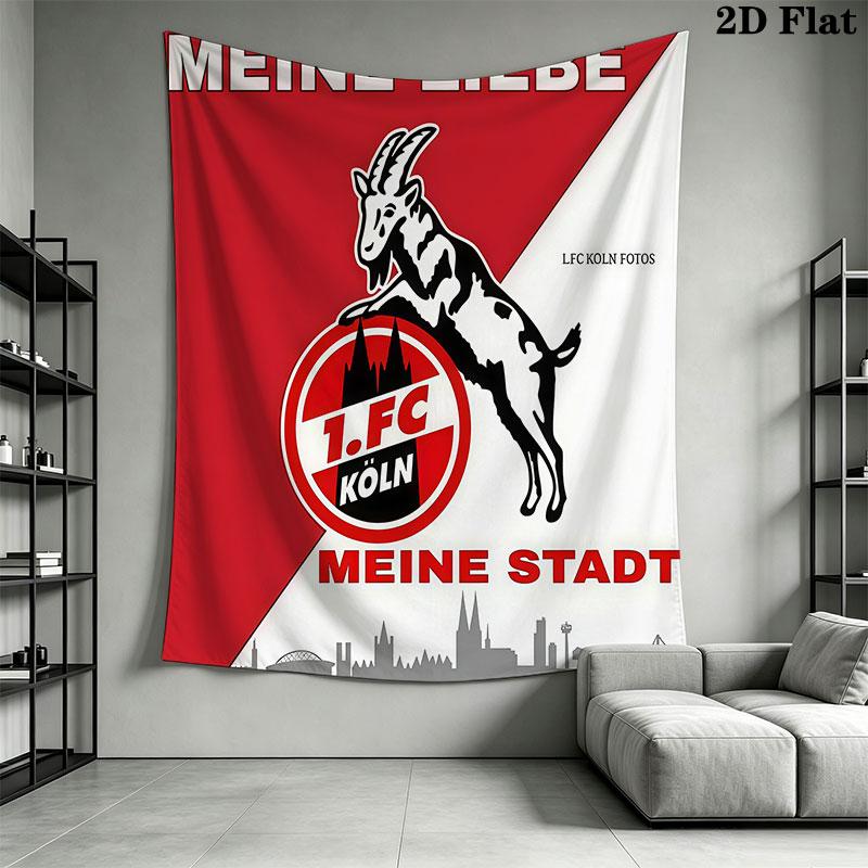 1. FC Köln poster Wall Hanging Printed Fabric Blanket Decorative Tapestries for Bedroom Living Room Home Decor