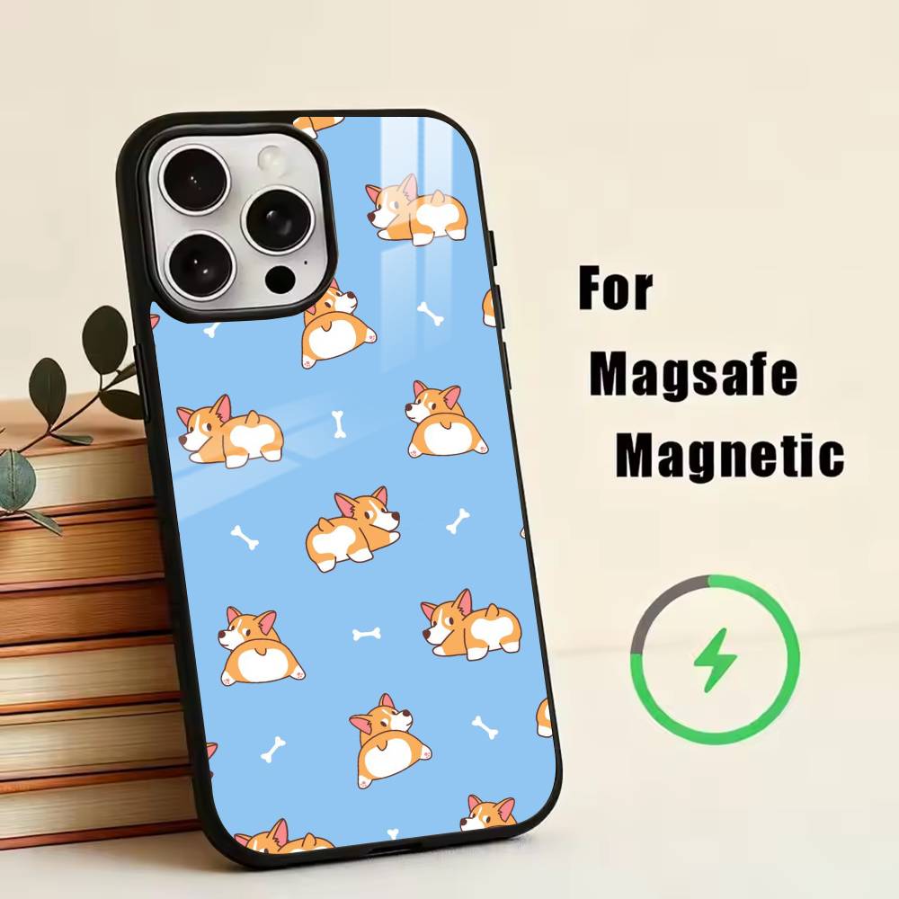 Cute Dog Shiba Inu  Phone Case For iPhone17,16,15,14,13,12,11 Plus,Pro Magnetic For Magsafe Wireless Charging