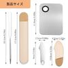 makeup scraper palette stainless for mixing thin coating professional surface gentle on the makeup beauty suitable for beginners 3-piece set, steel,