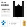 Durable Black Plastic Vest Bags - Large & Small Sizes