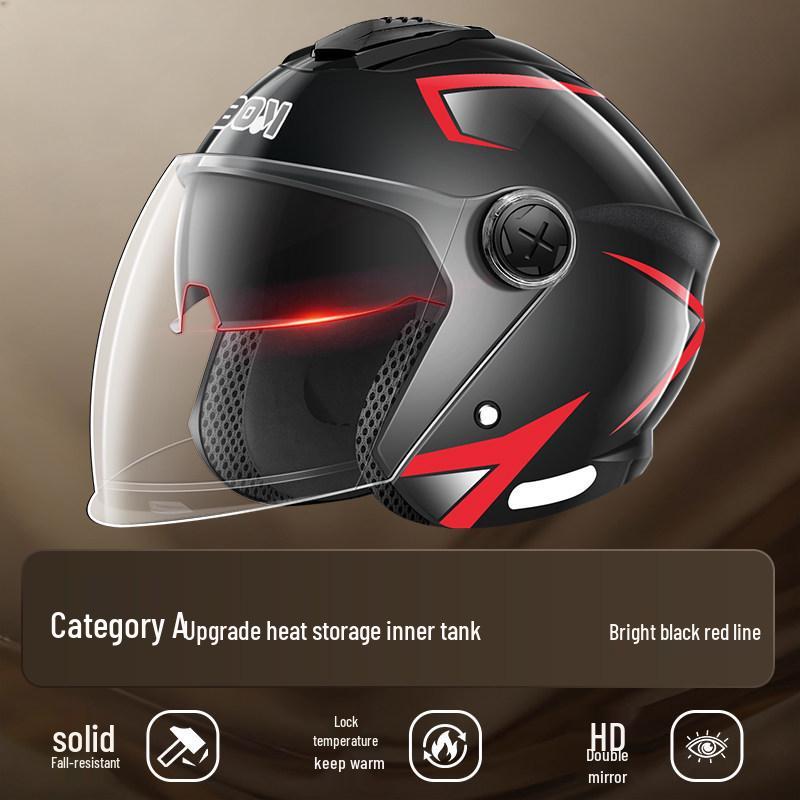 3C Certified All-Season Half Helmet for Electric Scooters, Unisex, Autumn/Winter Warmth, Safety Helmet