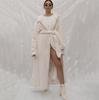 Winter Pelz Damen Langer Mantel Revers Pelzimitat Pelz Trenchcoat