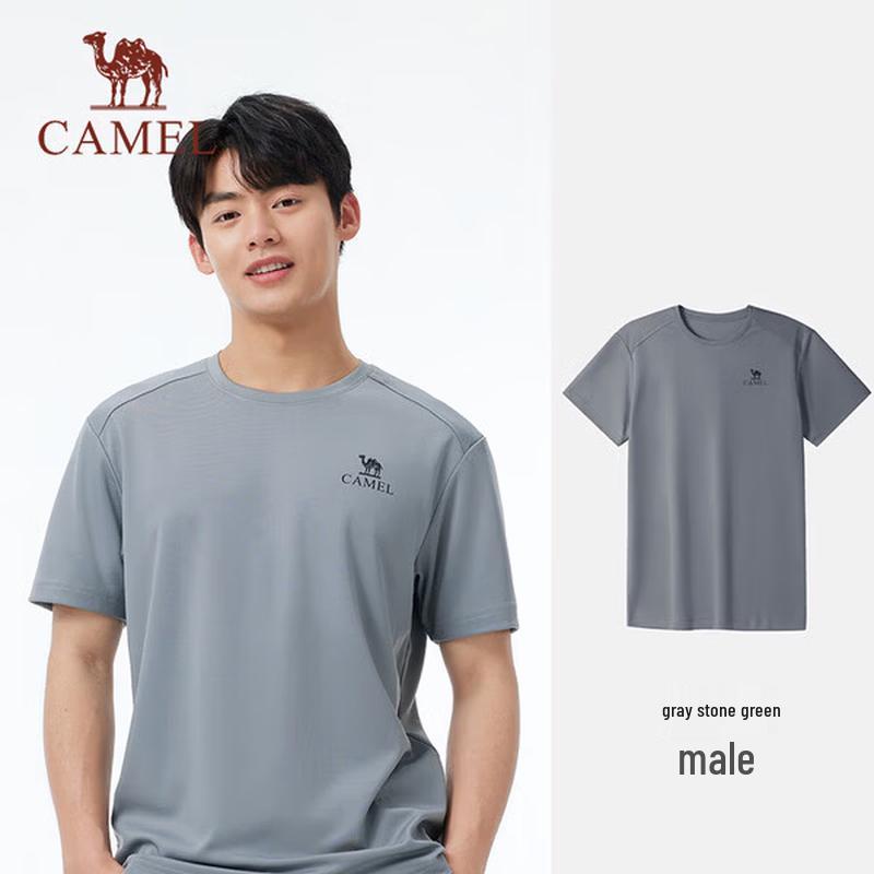 Camel Men s Quick-Dry Round Neck T-Shirt L