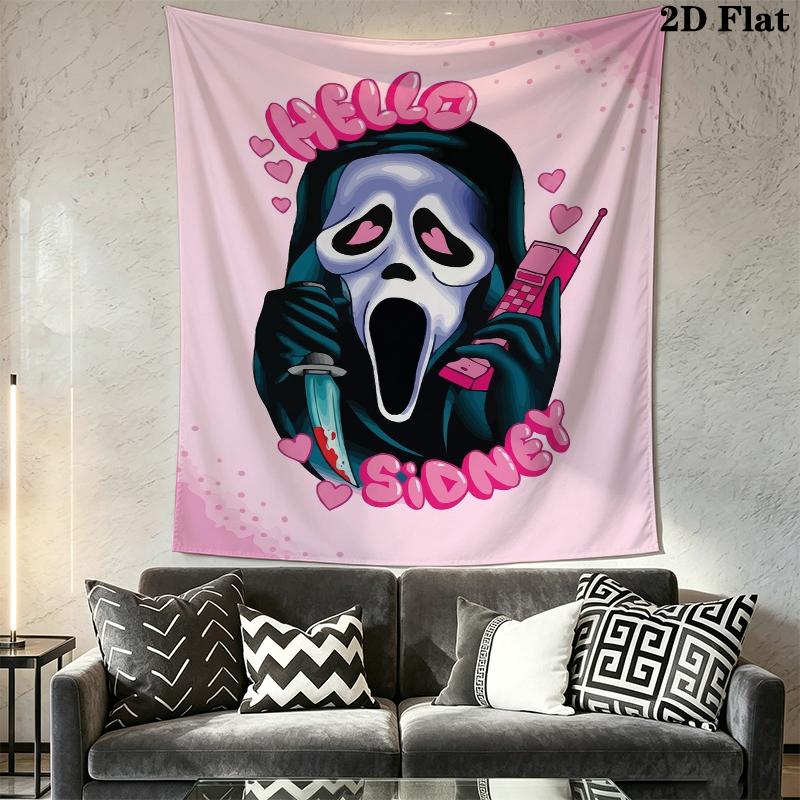 Scream Wall Tapestry Aesthetic Wall Hanging Printed Fabric Blanket Decorative Tapestries for Bedroom Living Room Home Decor