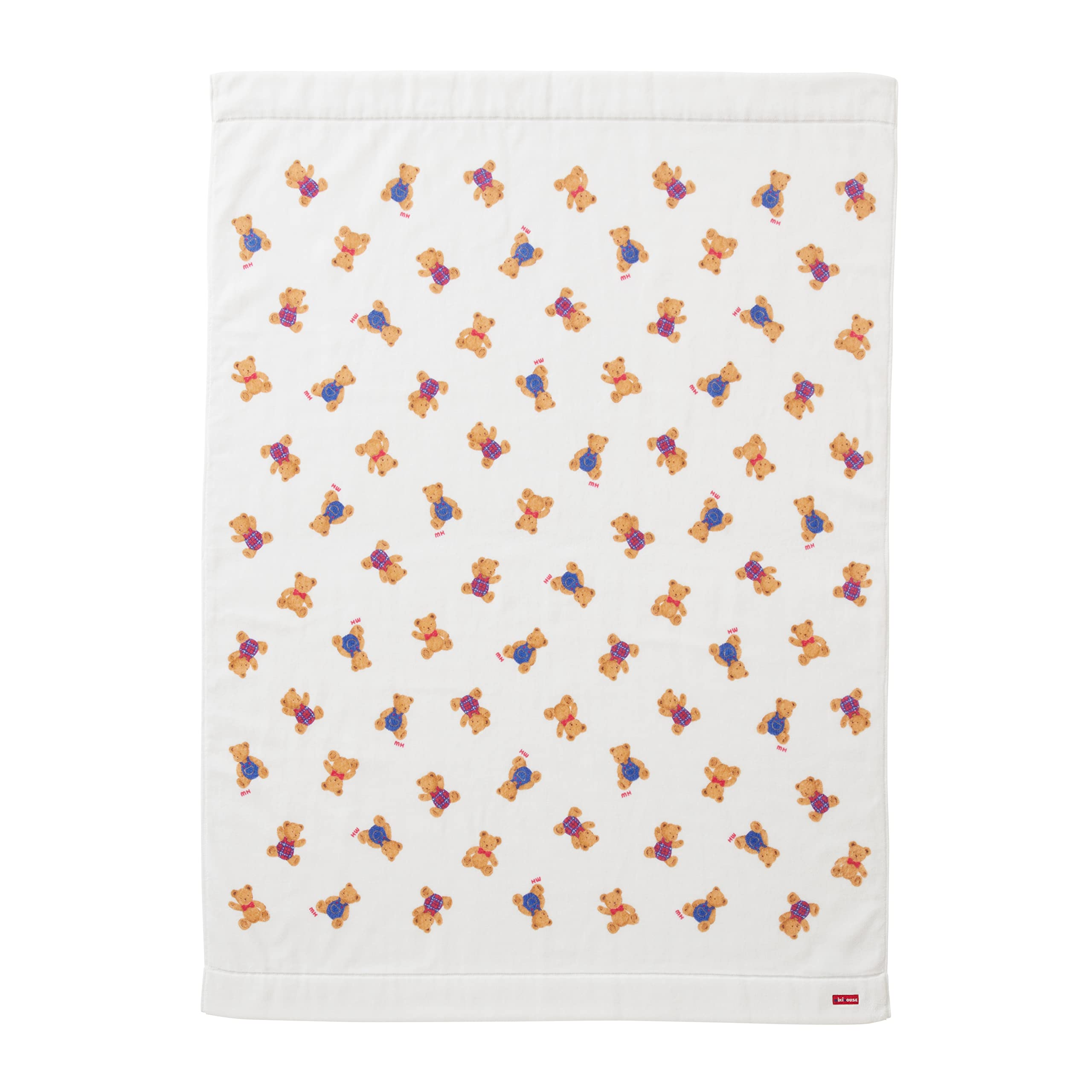 

Towel nap made in 85 x 115 for boys and baby white [Miki House] blanket, blanket, bedding, 100% cotton, Japan, cm, girls, baby, kids, clothes, білий