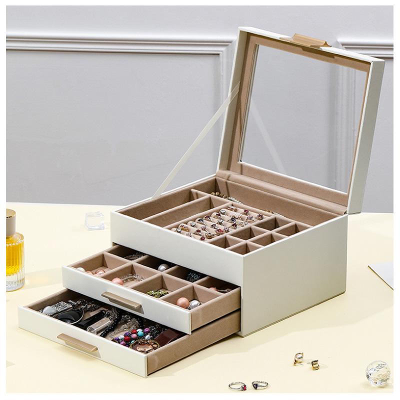 Pudełko na biżuterię Skylight, naszyjnik, kolczyki, kolczyki, wykwintne pudełko na biżuterię, złote pudełko na biżuterię, szuflada