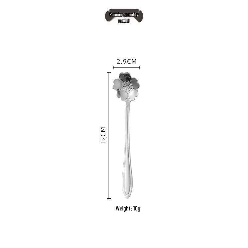 

Cherry Blossom Stainless Steel Long Handle Coffee Spoon