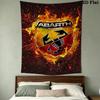 Abarth Pattern Wall Tapestry Aesthetic Wall Hanging Printed Fabric Blanket Decorative Tapestries for Bedroom Living Room Home Decor