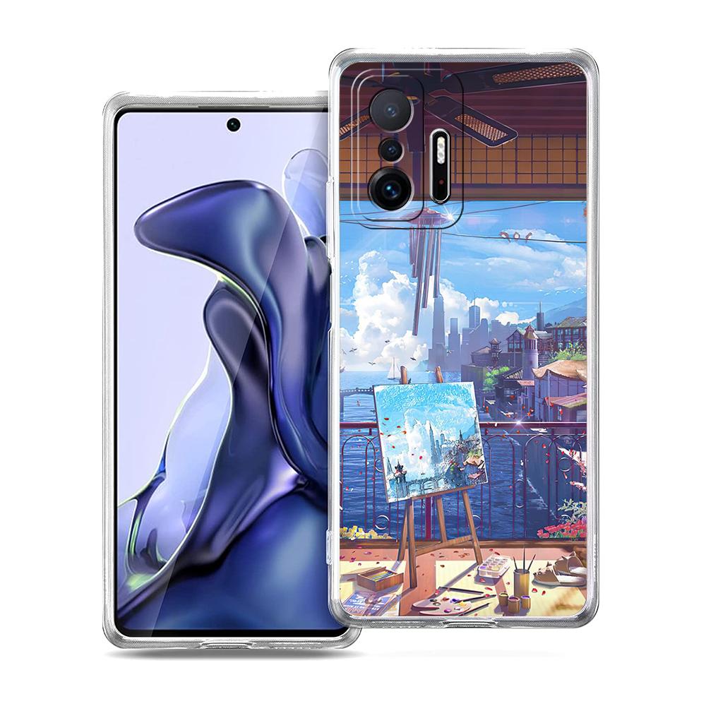 Anime Landscape Phone Case For Xiaomi 14 13 12 Lite Mi 11 Ultra 11X 13T 12T 11T For Poco X5 X4 X3 NFC F5 F4 M4 Pro 5G Cover