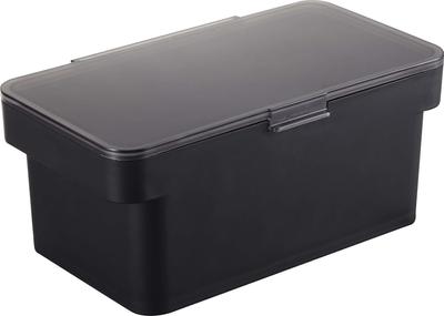 Yamazaki Jitsugyo Airtight Pet Food Stocker 1.5kg with Measuring Cup Black Approximately W28 X D16.5 X H12.2cm (When Lid Is Open Approximately