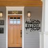 Metal Wall Sign Custom Address Plaque House Number Personalized Outdoor Decor Porch Garden Art