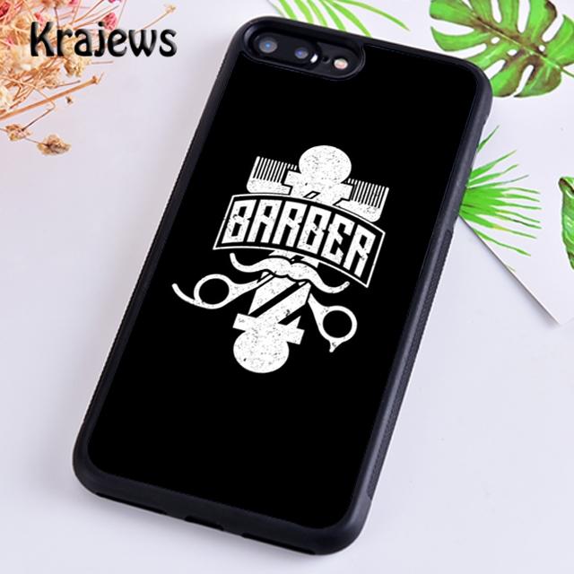 Krajews Barber Vintage Classic Barber Retro Phone Case For iPhone 17 Air 16 15 14 Plus 11 12 13 Pro Max Plus Coque Fundas