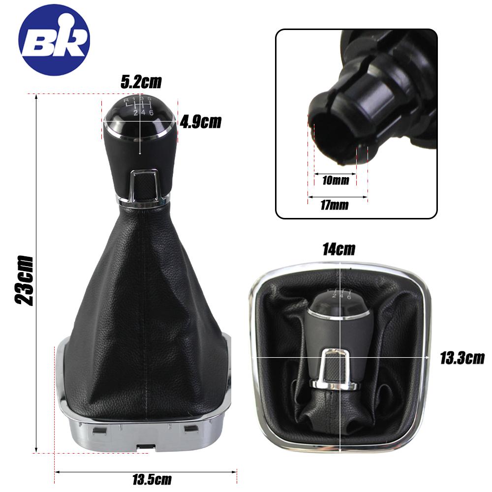 New Product 5/6 Speed Gear Shift Knob Lever Dust Cover Boot Leather Suit Part For VW Polo 6C 2015 2016 2017 2018 Interior