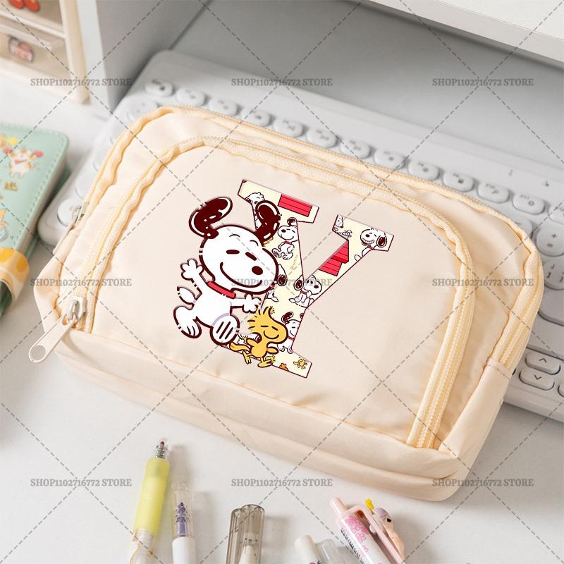 New Snoopys Pencil Case Cartoon Pen Bag Organizer Pouch Student Back To School Supplies Office University Stationery PenBox Gift