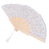 Lace Handheld Chinese Folding Fan Elegant Lace Hand Fan with Tassel for Women Wedding Decoration Dancing Party