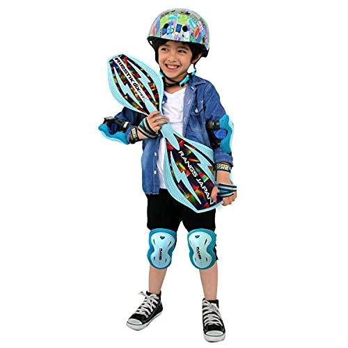 RANGS Japan (BEREICHE) 6-teiliges Protektoren-Set, Blau, für Alter 6+, Körpergröße 110cm und größer (Handgelenksschoner, Ellbogenschoner, Knieschoner)