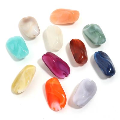 30pcs/lot Irregular Acrylic Beads Double Colors Cloud Loose Spacer Beads for Jewelry Making DIY Bracelets Necklace Accessories
