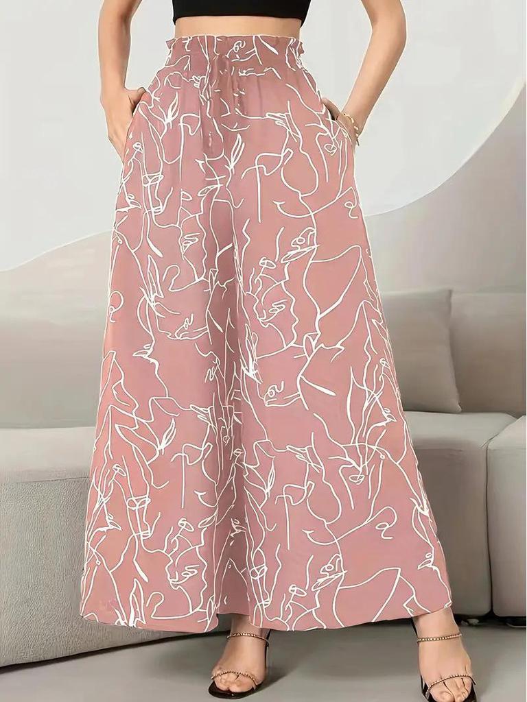 Cross-Leg High-Waisted Long Skort for Women - 2026 Summer Flowy Hem Design