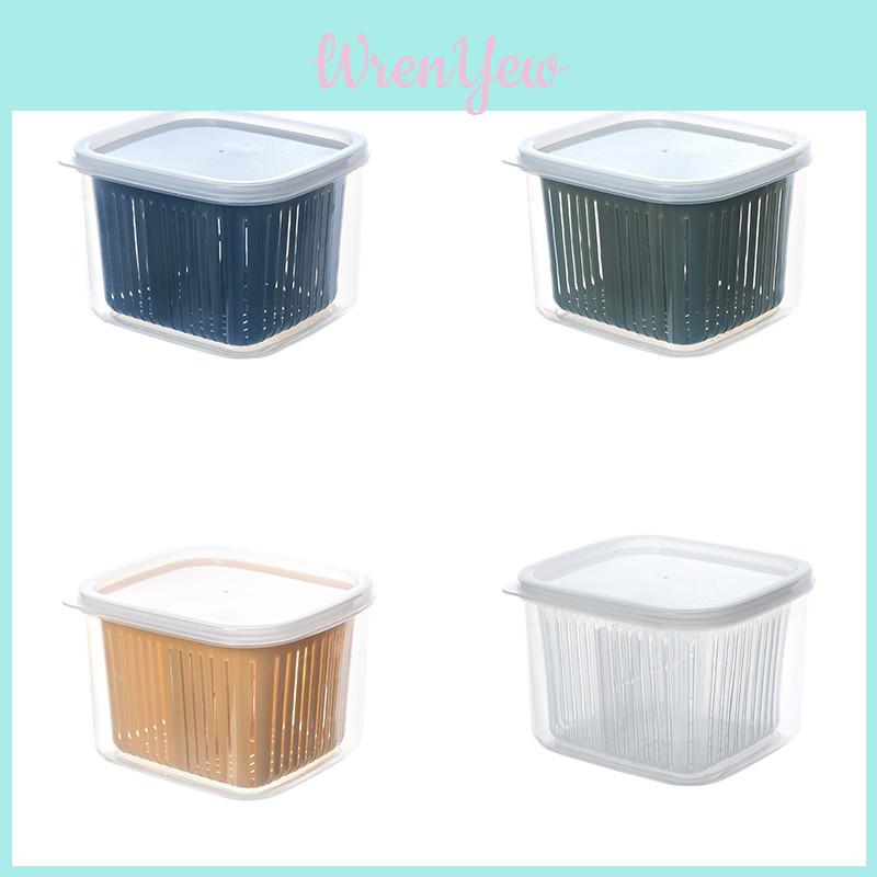 Thickened Draining Square Box For Ginger Garlic Onion Kitchen Storage With Inner Sieve
