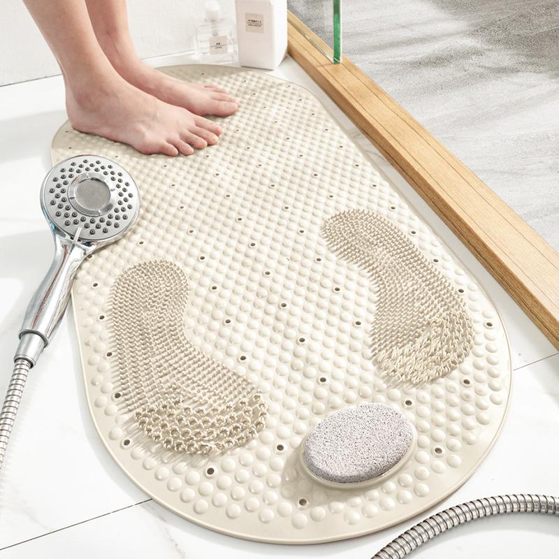New style PVC toilet bathroom non-slip mat household bathroom grind stone floor mat shower room massage foot mat