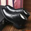 Men's Cotton Shoes Winter Velvet Warm Business Dress Cotton Leather Shoes Men's Shoes British High-top Leather Shoes Men's