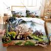 Dinosaur World 3PCS Bedding Set Duvet Cover And Two Pillowcases Microfiber 3D Digital Printed Cartoon Bed Linens Home Decor