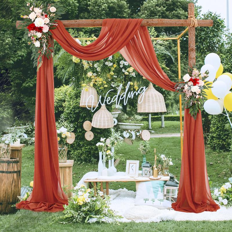 Cortina de pano de fundo ao ar livre densamente elástica casamento arco cortinas foto fotografia 2ftx18ft para cerimônia