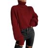 Women's Simple Fashion Non-Pilling Knitted Sweater Urban Trend Solid Color Round Neck
