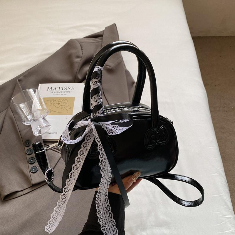 Fashion Texture Handbag Bag 2025 New High-end Bowling Bag Trendy Versatile Small Square Bag One Piece Delivery