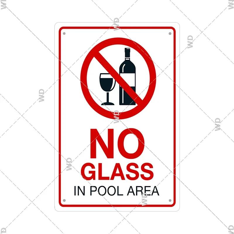 Tin Sign Pool Funny Rules Vintage Plaque Welcome Warning No Swimming Instruction Metal Sign For Home Pool Store Club Wall Decor
