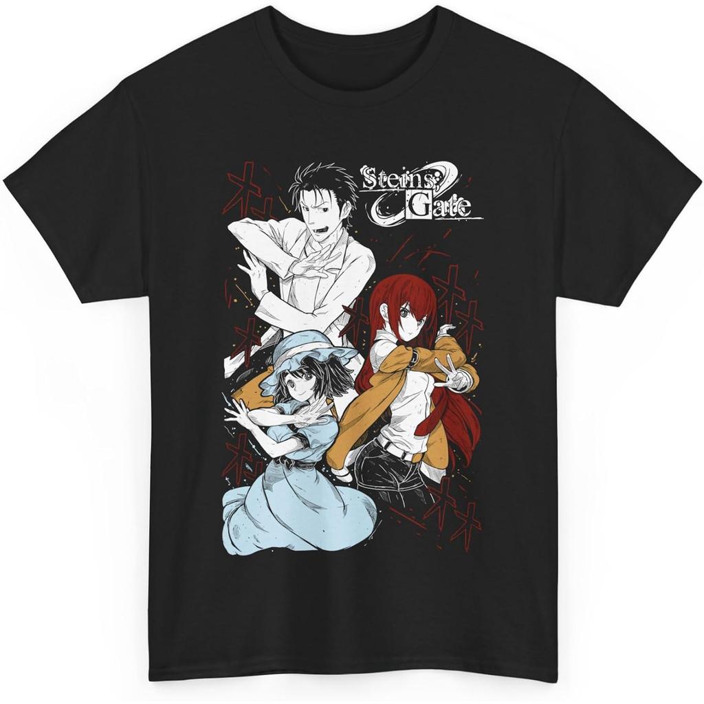 New Steins Gate Anime TShirt Merch Casual Short Sleeved T Shirt Unisex Tee Pure Highend Luxury Oversized hot product Classic