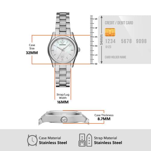 Emporio Armani Women's Silver Watch AR11557