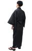 Edoten Men's Shijira Weave Yukata 2-Piece Set, Gray, Size 706 LL