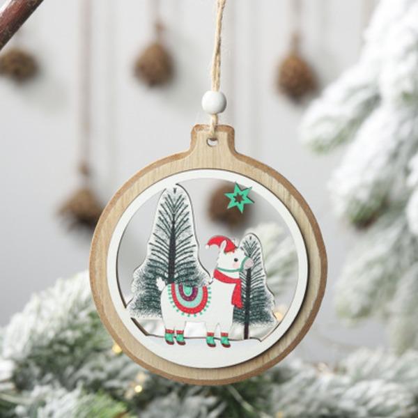 Newest Christmas Wooden Pendant Crafts Xmas Tree Ornaments Christmas Tree Decoration for Home Natal New Year