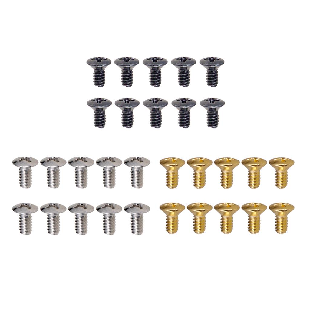 Tooyful 10PCS 5 Way 3 Way Guitar Switch Fixed Screws Nuts Guitar Replacement Black