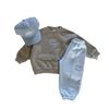 Trendy Color Block Cotton Sweatshirt & Jogger Set for Kids