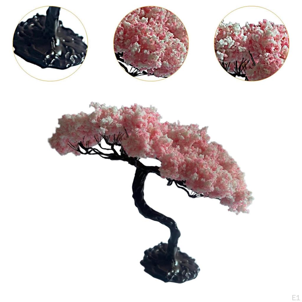 Miniature Flower Tree Model Mini Cherry Blossom Simulated Diorama Train Scenery Architecture