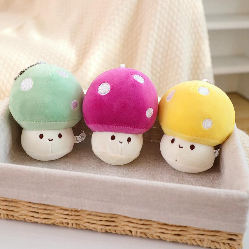 Cute Simulated Mushroom Throw Pillow Plush Toy Doll Red Umbrella Umbrella Small Mushroom Doll Children Soothing Doll